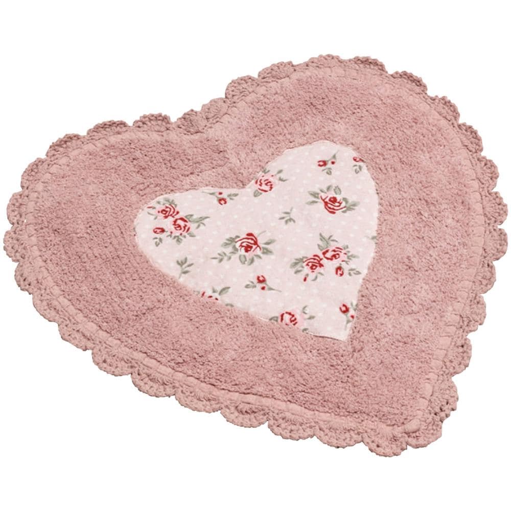 Tappeto Bagno Doccia Spugna Tappetino Assorbente Cotone Pelo Corto Mod. Vie En Rose Vie En Rose Rosa - Foto 1