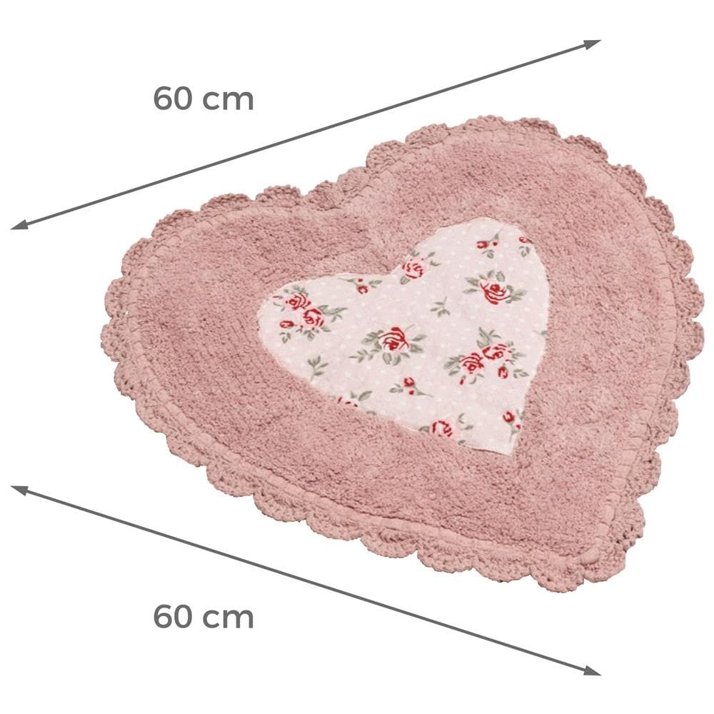 Tappeto Bagno Doccia Spugna Tappetino Assorbente Cotone Pelo Corto Mod. Vie En Rose Vie En Rose Rosa - Foto 5