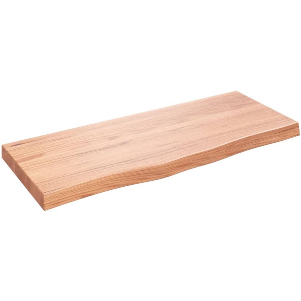Piano Tavolo Marrone 100x40x (2-6) cm Massello Rovere Trattato - Foto 2