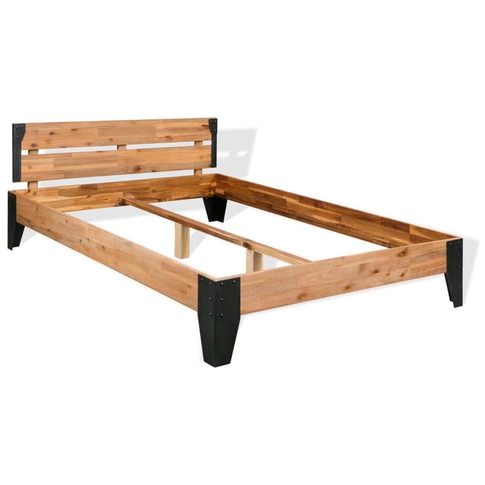 Giroletto In Legno Massello Di Acacia E Acciaio 152x203 Cm - Foto 1