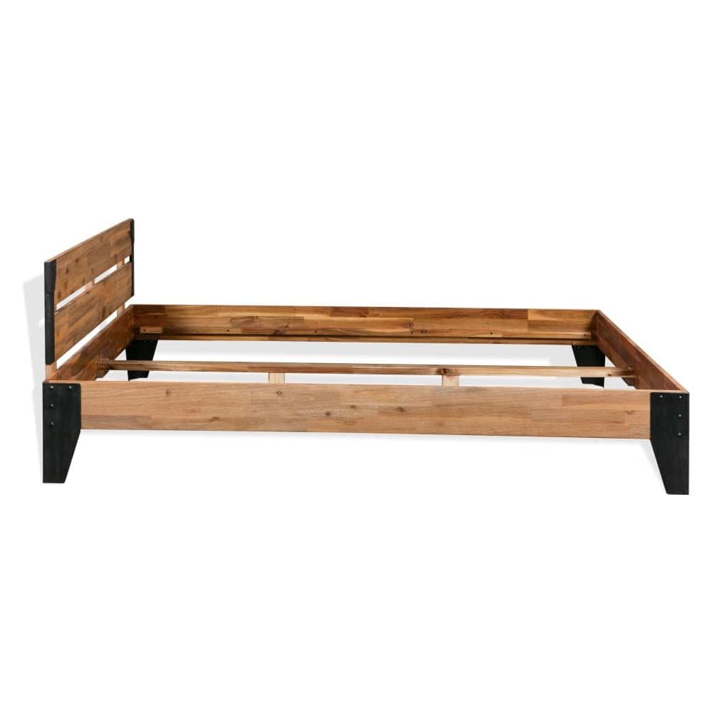 Giroletto In Legno Massello Di Acacia E Acciaio 152x203 Cm - Foto 3