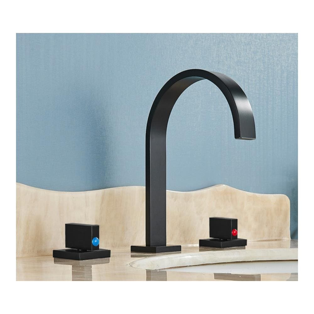 Rubinetto per lavabo da bagno, Blackswan, tipo M58, modello nero opaco, misura 23,5 cm - Foto 2