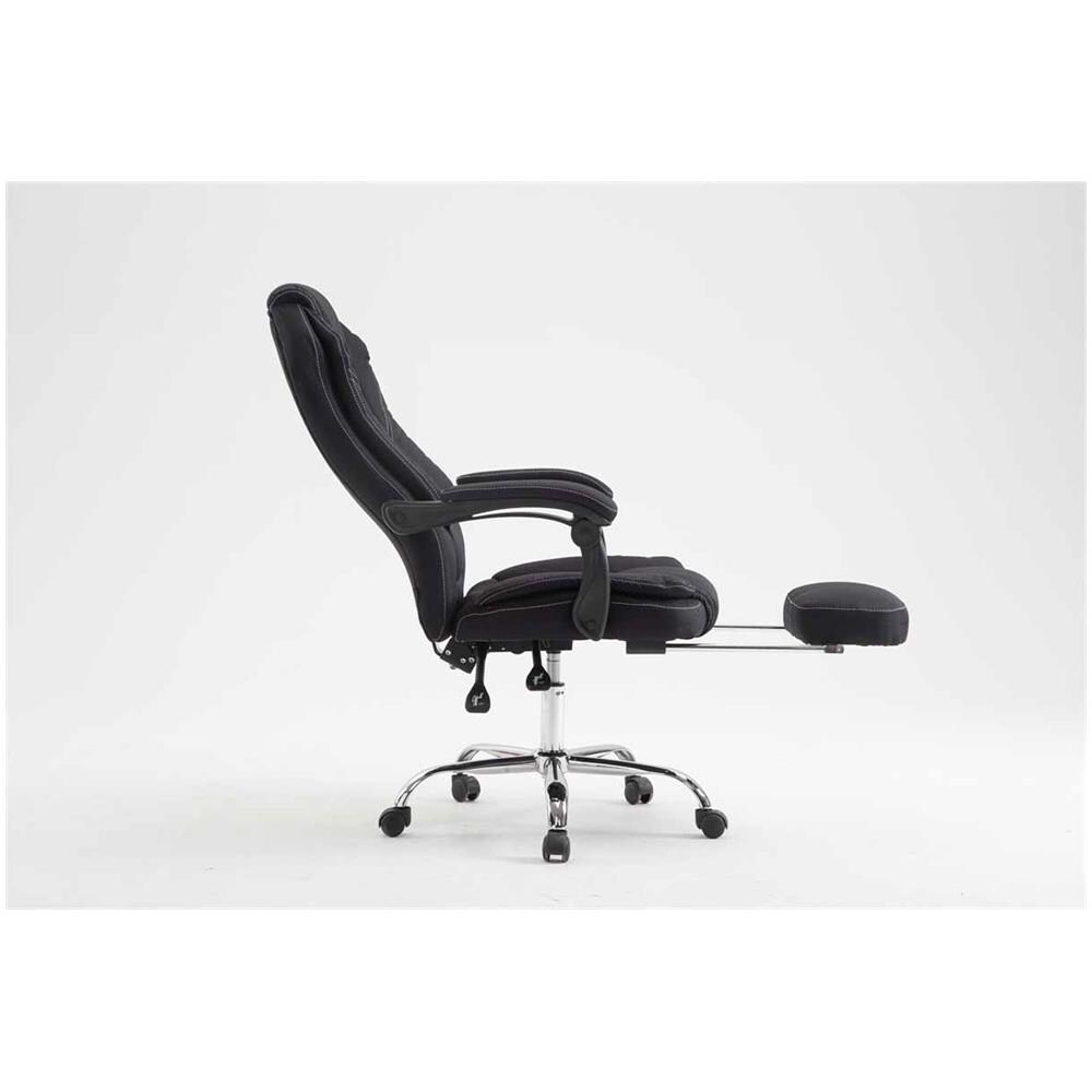 Poltrona Presidenziale Relax Castle - Sedia Ergonomica Imbottita con Poggiapiedi Estraibile I Poltrona Pc Regolabile e Reclinabile I Sedia Ufficio con Ruote, Carico Max 130 kg Nero - Foto 2