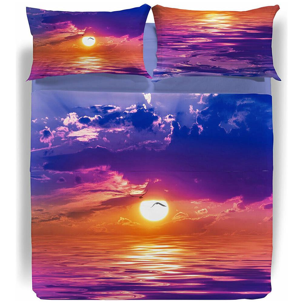 | Lenzuola Copriletto Matrimoniale Sogni Di Viaggio Lost Horizon In Cotone - Foto 1