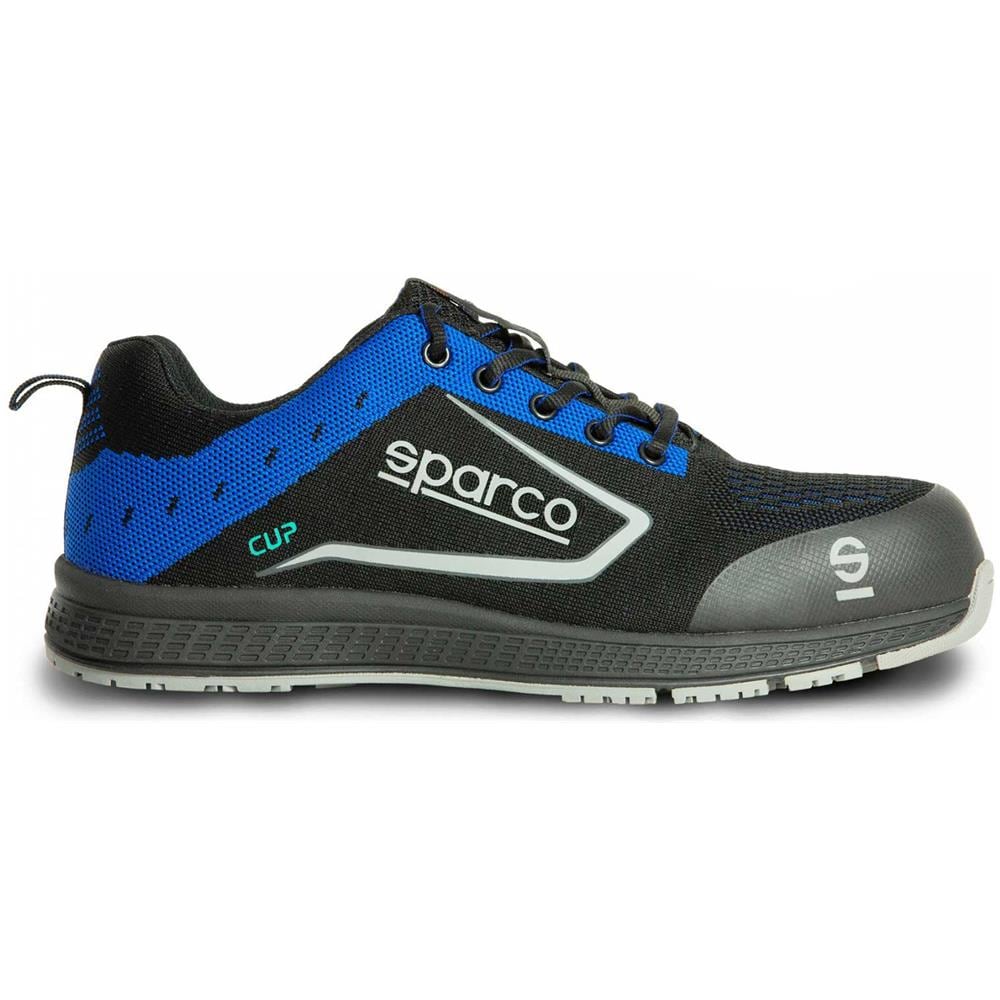 Scarpe Antinfortunistiche Ultraleggere Sparco Cup S1p Nero Azzurro (41)  - Foto 3