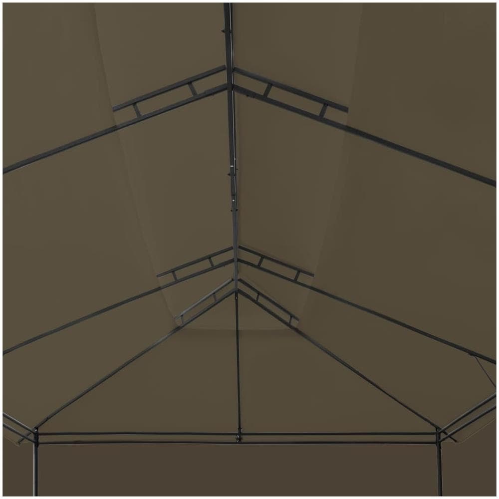 Gazebo con Tende 600x298x270 cm Grigio Talpa 180 g / m² - Foto 3