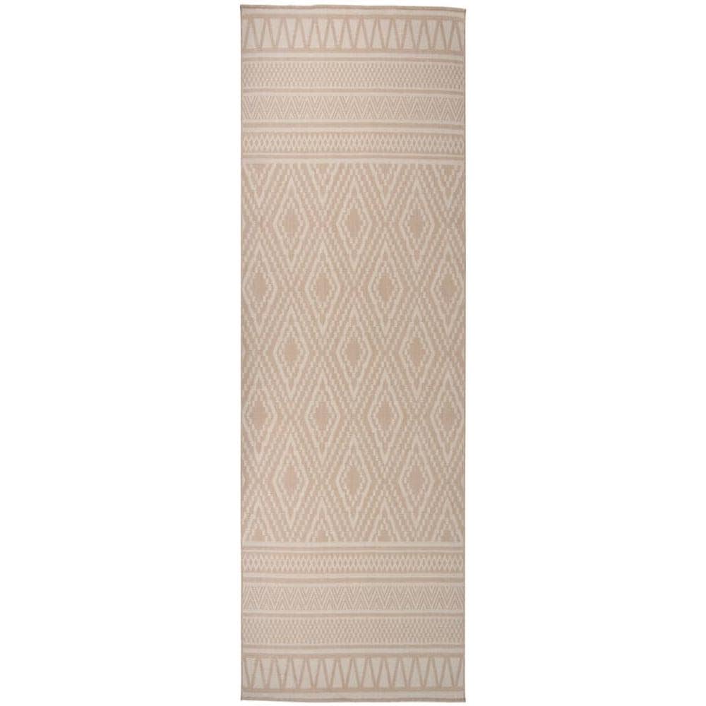 Tappeto Da Esterni A Tessitura Piatta 80x250 Cm Strisce Marroni - Foto 1