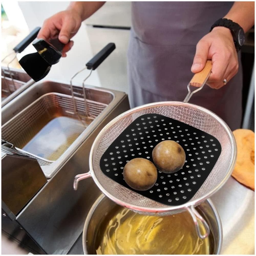 Inserto In Silicone Per Airfryer Quadrato 19x19 Cm Nero - Foto 2