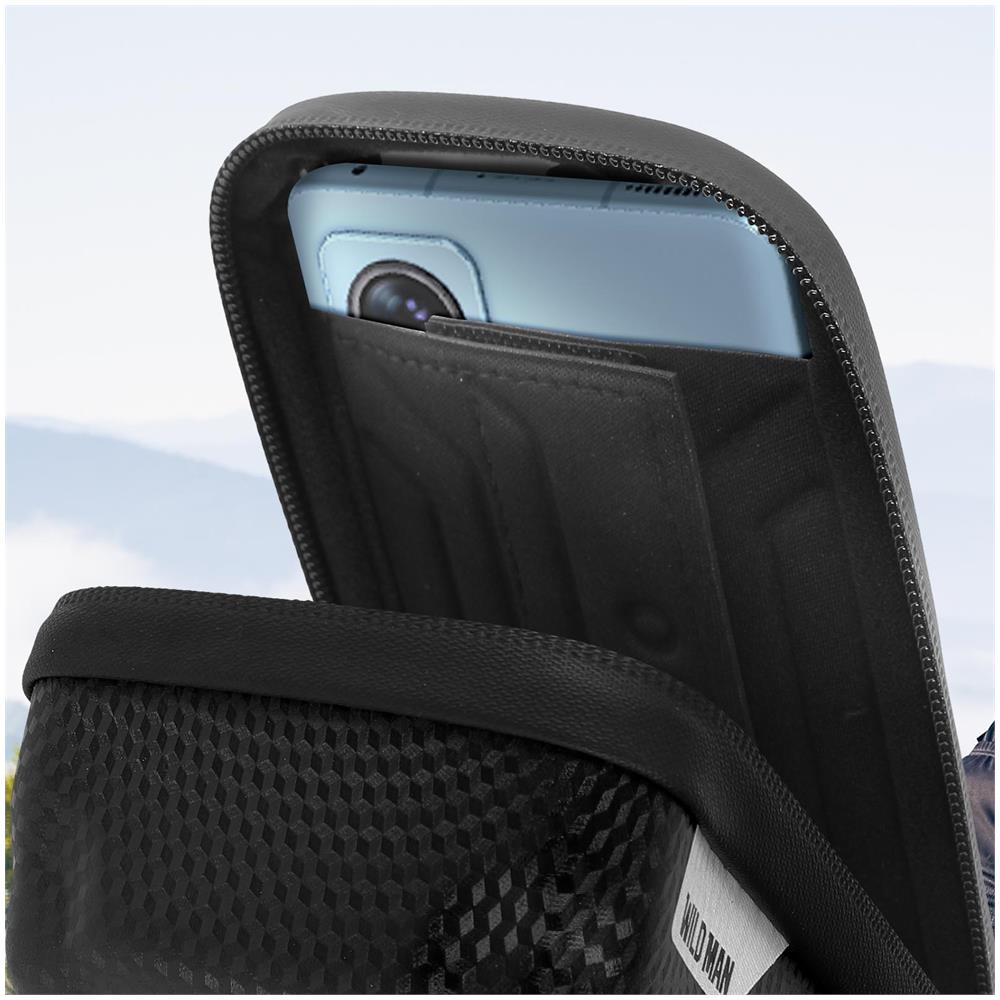 Supporto Per Smartphone 7 Pollici Pochette Impermeabile Con Scomparto Nero - Foto 5