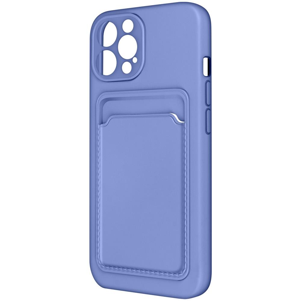 Cover Con Portacarte Per Iphone 13 Pro In Silicone Morbido Forcell Viola - Foto 1