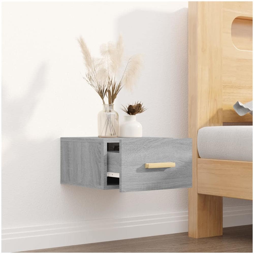 Comodino A Muro Grigio Sonoma 35x35x20 Cm - Foto 2