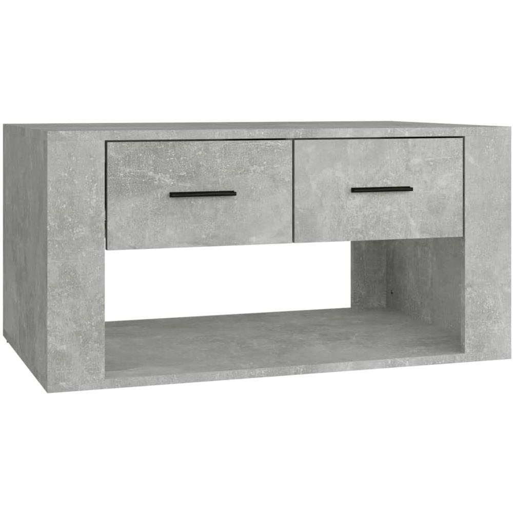 Tavolino Da Salotto Grigio Cemento 80x50x40cm Legno Multistrato - Foto 2