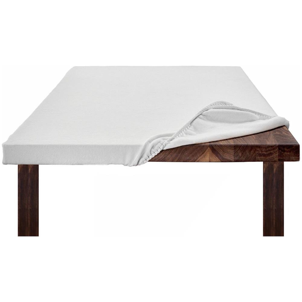 Copritavolo Mollettone Salvatavolo Sottotovaglia Protezione Macchie Feltro Bianco Elastico Sul Bordo Made In Italy 85x120 Bianco - Foto 1