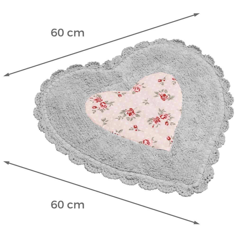 Tappeto Bagno Doccia Spugna Tappetino Assorbente Cotone Pelo Corto Mod. Vie En Rose Vie En Rose Grigio - Foto 5