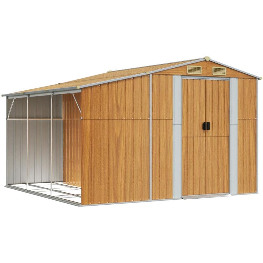Capanno Giardino Marrone Chiaro 277x279x179 Cm Acciaio Zincato - Foto 1