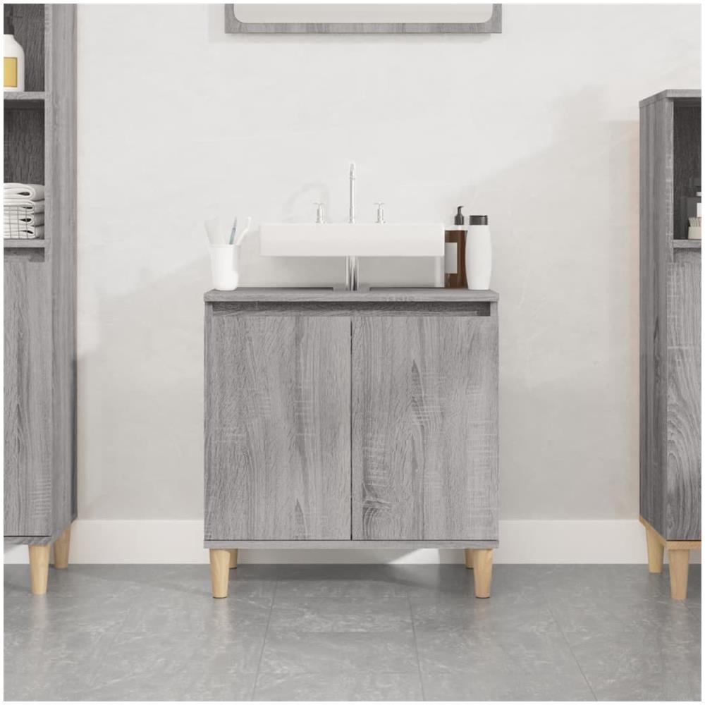 Mobile Lavabo Grigio Sonoma 58x33x60 Cm In Legno Multistrato - Foto 1
