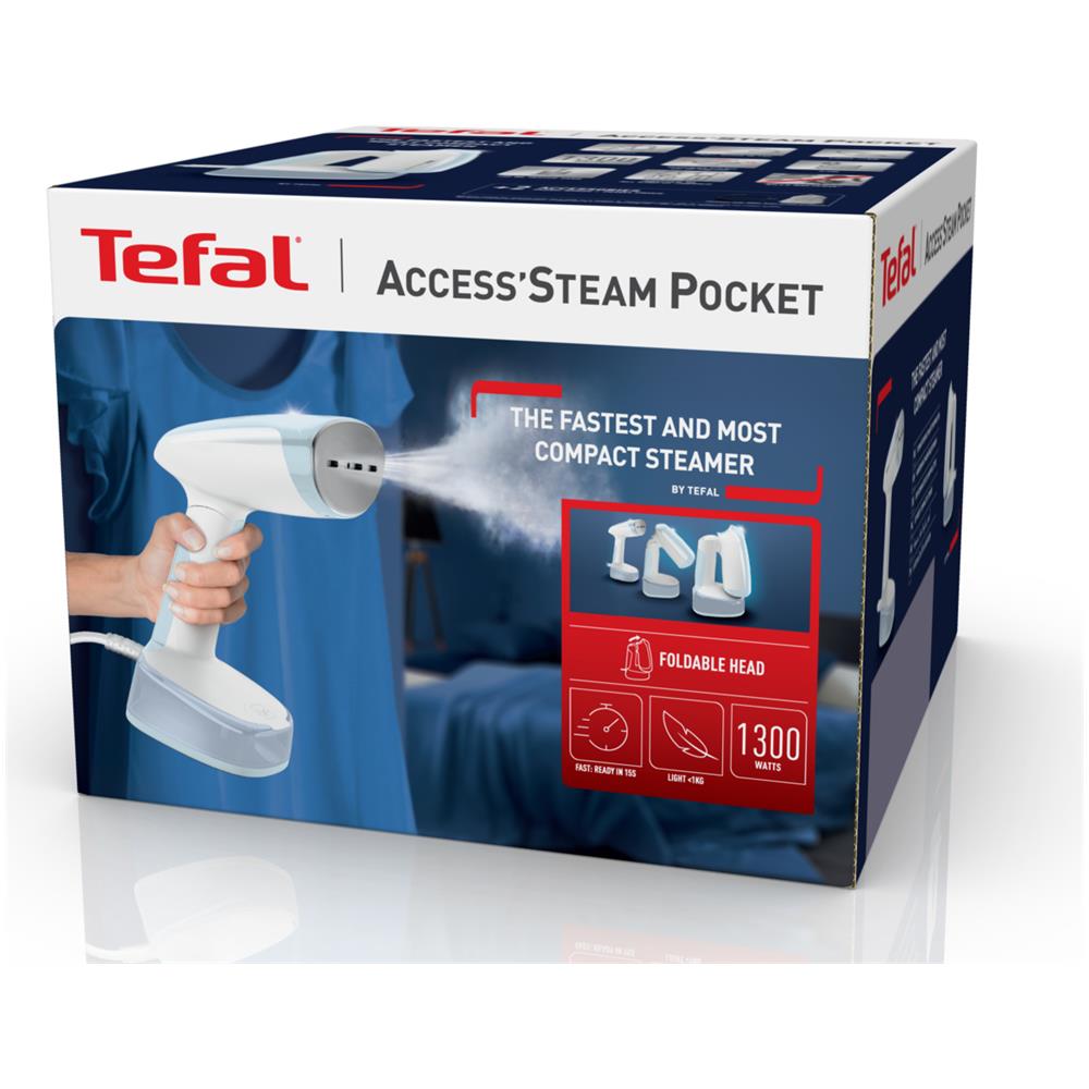 Access Steam Pocket DT3041 Vapore per indumenti portatile 1300 W Blu, Bianco - Foto 11