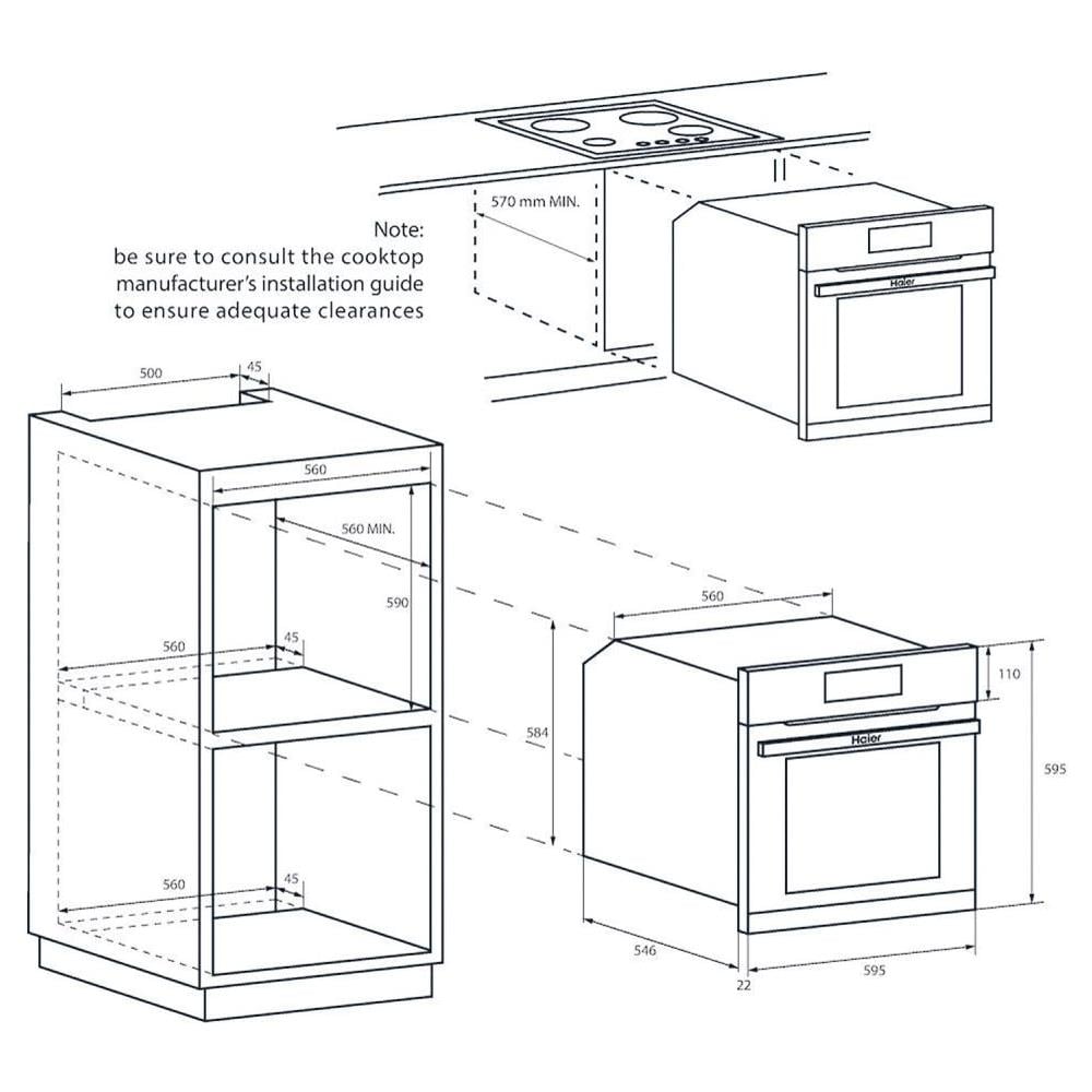 Forno Elettrico da Incasso Serie 2 33703243 Capacità 70 L Multifunzione Ventilato Potenza 3500 W Colore Nero - Foto 10