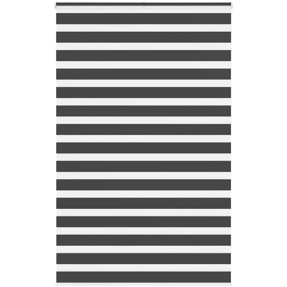 Tenda a Rullo Zebra Nero Larghezza Tessuto 140,9 cm Poliestere - Foto 1