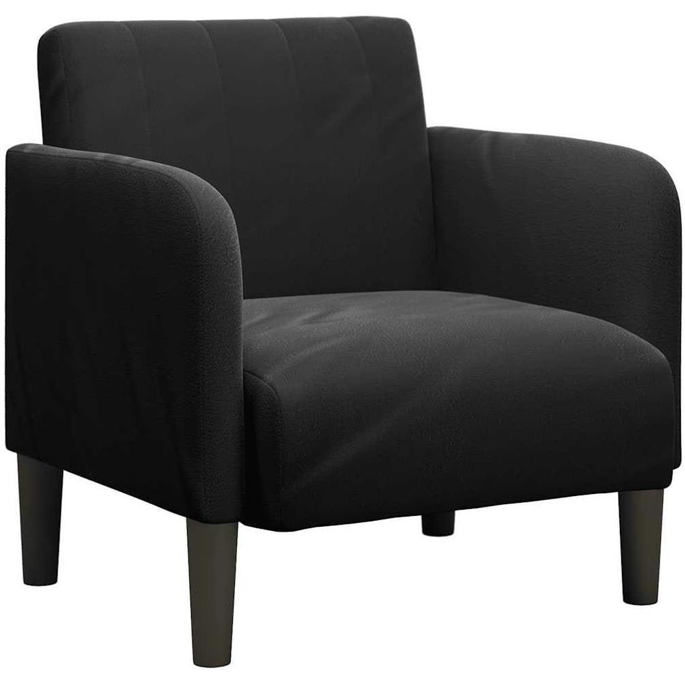 Divano Sedia con Braccioli Nero 54 cm in Velluto - Foto 1