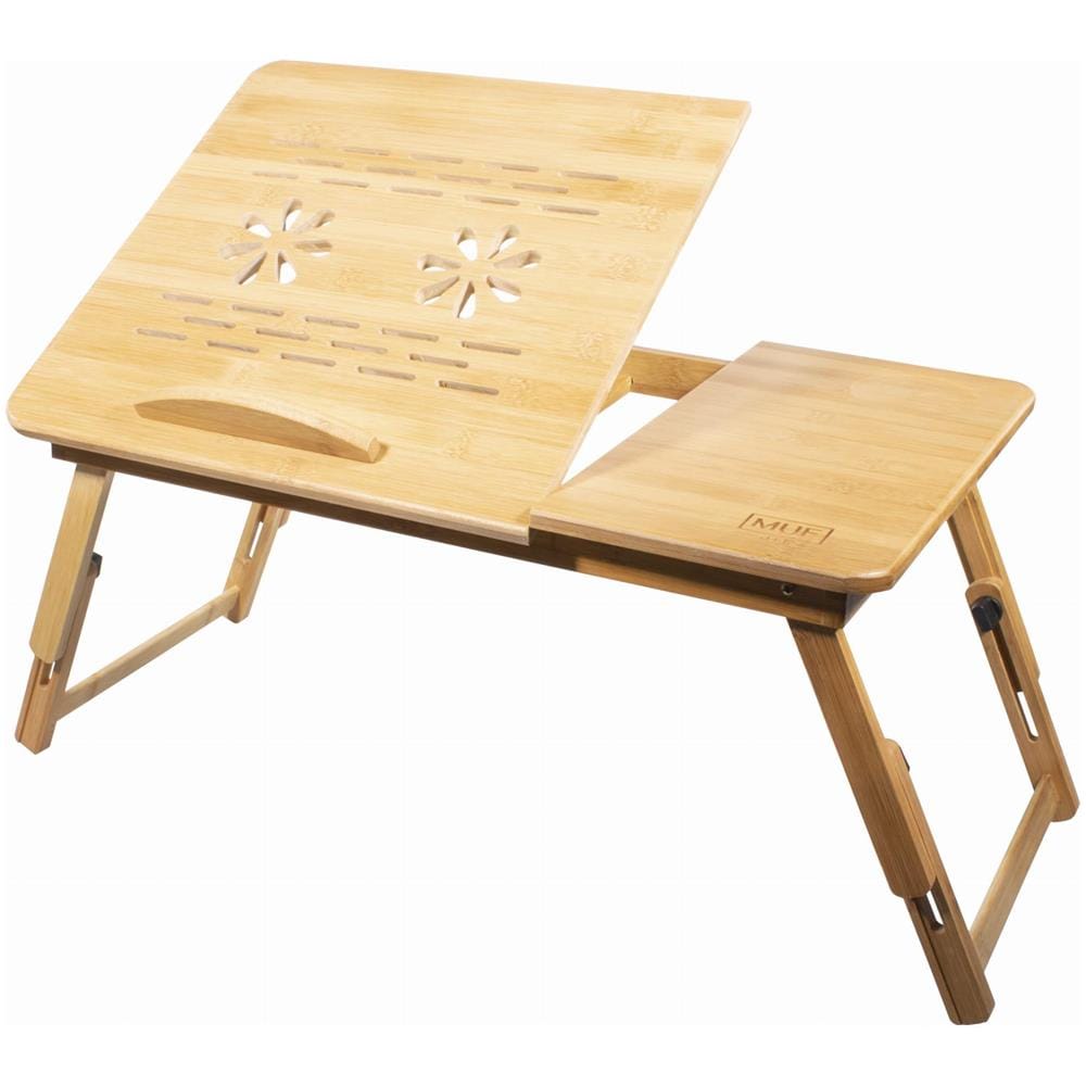 Tavolo per laptop in bambù VALORA - Regolabile, pieghevole, multiuso, L - Foto 1