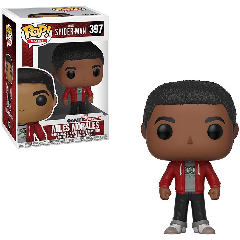Pop Vinile Giochi Marvel Spider-Man Miles Morales Personaggio Multicolore 9 centimetri 30680 - Foto 1