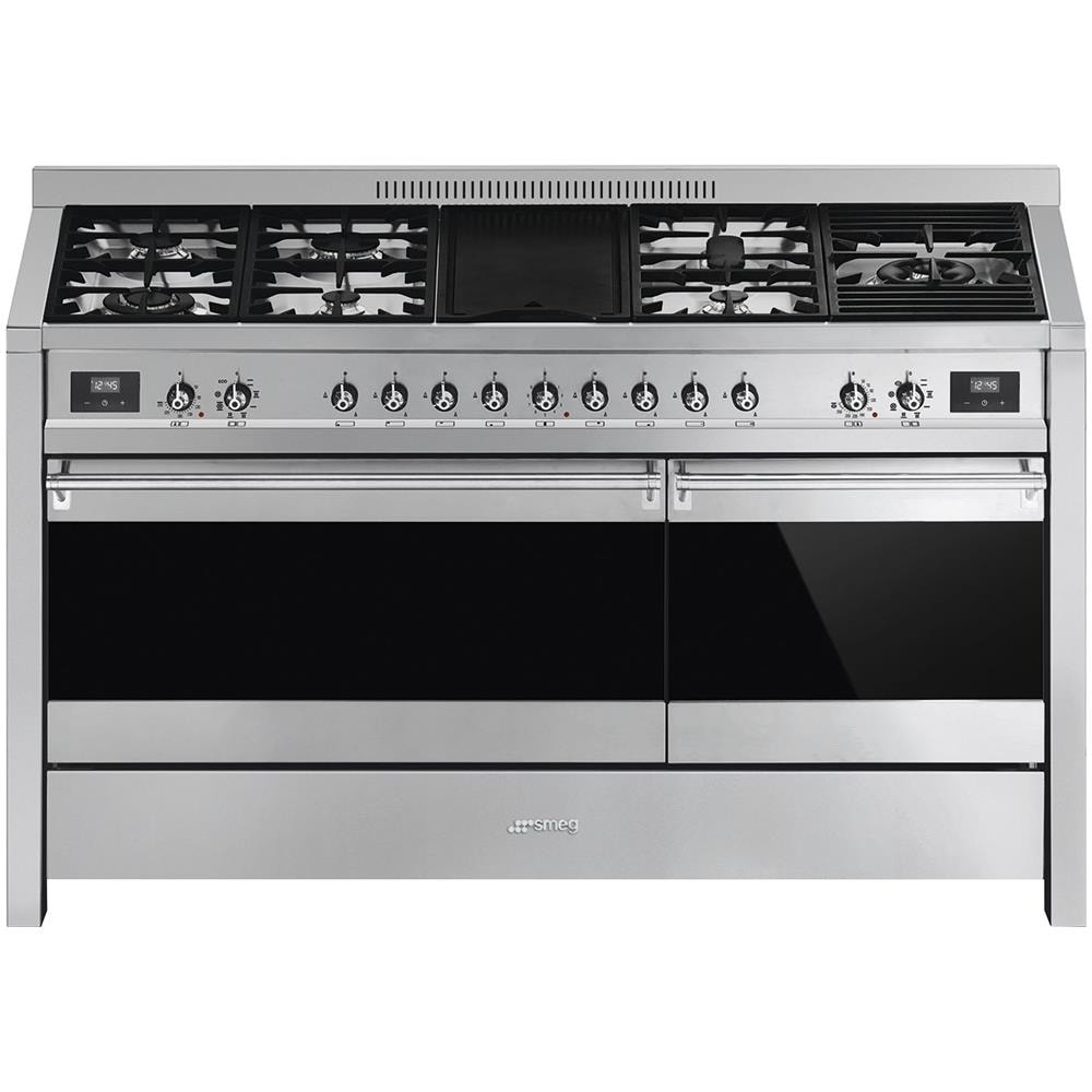 Cucina Elettrica A5-81 7 Fuochi a Gas Forno Gas+ Elettrico Multifunzione Termoventilato Classe A Dimensioni 90 x 60 cm Colore Acciaio Inox Serie Opera - Foto 1