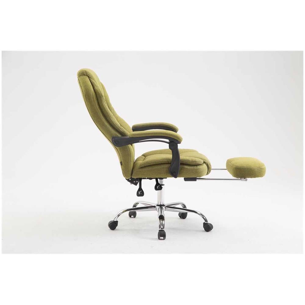 Poltrona Presidenziale Relax Castle - Sedia Ergonomica Imbottita con Poggiapiedi Estraibile I Poltrona Pc Regolabile e Reclinabile I Sedia Ufficio con Ruote, Carico Max 130 kg Verde - Foto 2