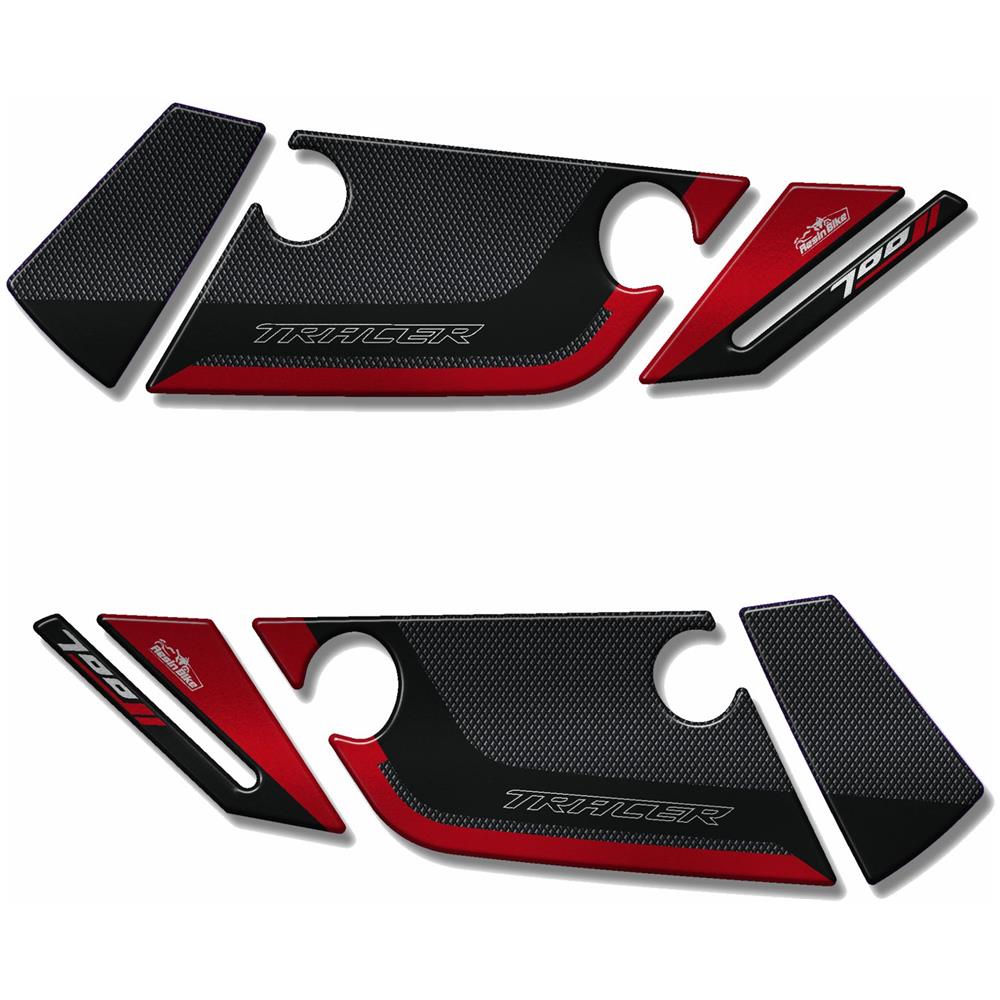 Adesivi 3d Protezioni Paramani Compatibili Con Yamaha Tracer 700 2019 Red - Foto 1