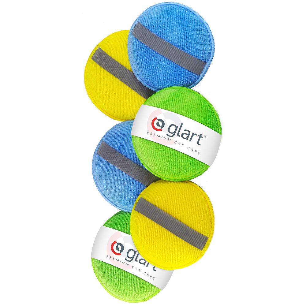 46pp Microfibra Mano Insieme Lucidatura Spugna Di 6 130x25 Mm Cera Pad Applicatore Per Cere Lucidanti Vernici Pulitore Auto Smalto Invece Di Lucidatrice - Foto 1