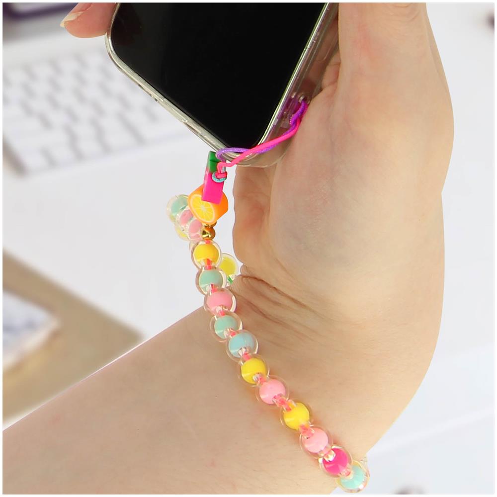 Gioiello Da Telefono Homemade, Perle Rotonde Collezione Tutti Frutti Multicolor - Foto 2