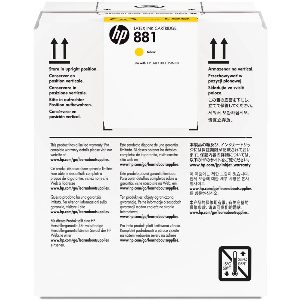 CR333a Cartuccia Ink Originale 881 Gialla per HP Latex 3000 Printer - Foto 2