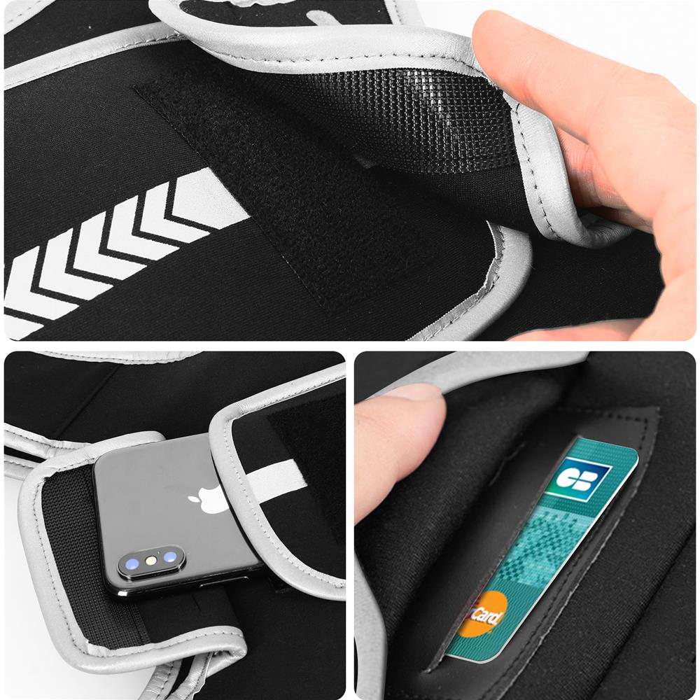 Gilet Banda Riflettente Porta-telefono Scomparto Anteriore E Posteriore Nero - Foto 2