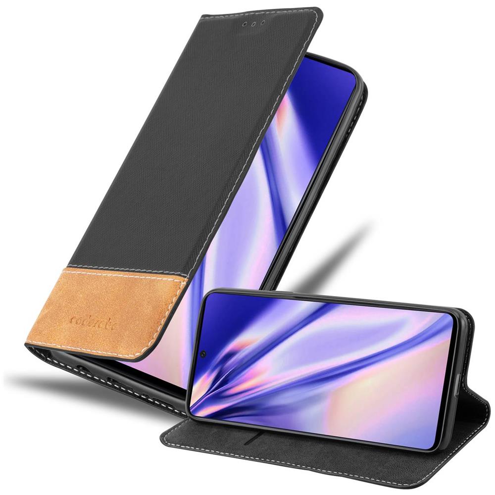 Custodia Compatibile Con Samsung Galaxy A71 4g In Nero Marrone - Coperchio Protettiva Con Chiusura Magnetica, Funzione Stand E Tasca Per Le Carte - Foto 1