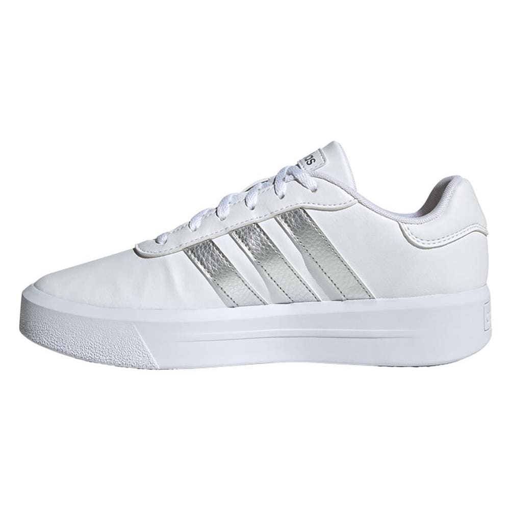 Gv8996 Court Platform Sneakers Pelle Bianco Bianco 39 1/3 - Foto 1