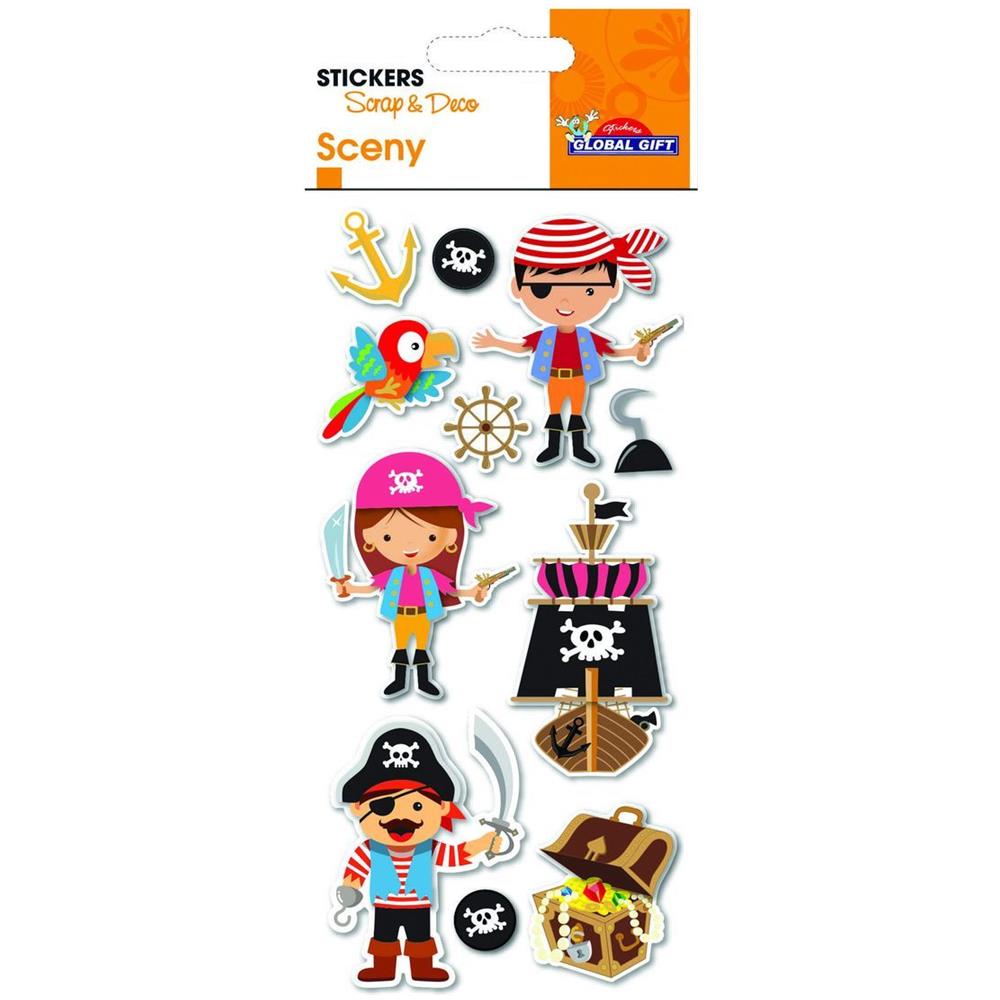 Adesivi Glitterati In Rilievo - Pirati - Foto 1