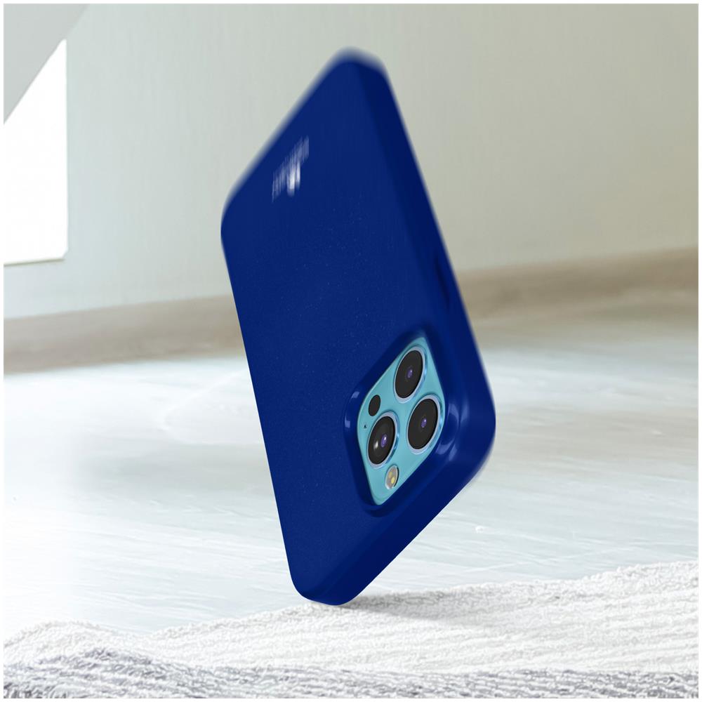 Cover Iphone 13 Pro Silicone Effetto Brillante Pearl Jelly Mercury Blu - Foto 2