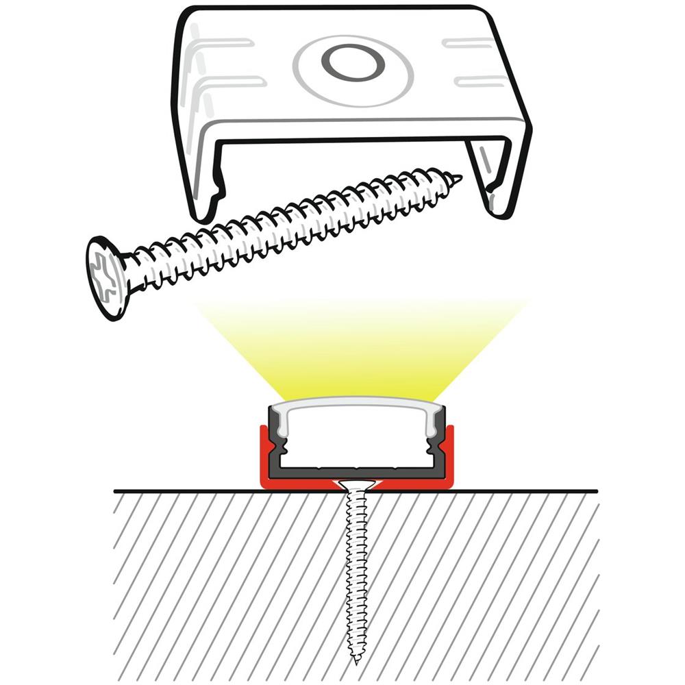 Mounting Bracket For U-profil 20mm Plastic - Foto 2