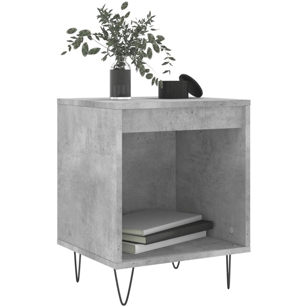 Comodino Grigio Cemento 40x35x50 Cm In Legno Multistrato - Foto 3