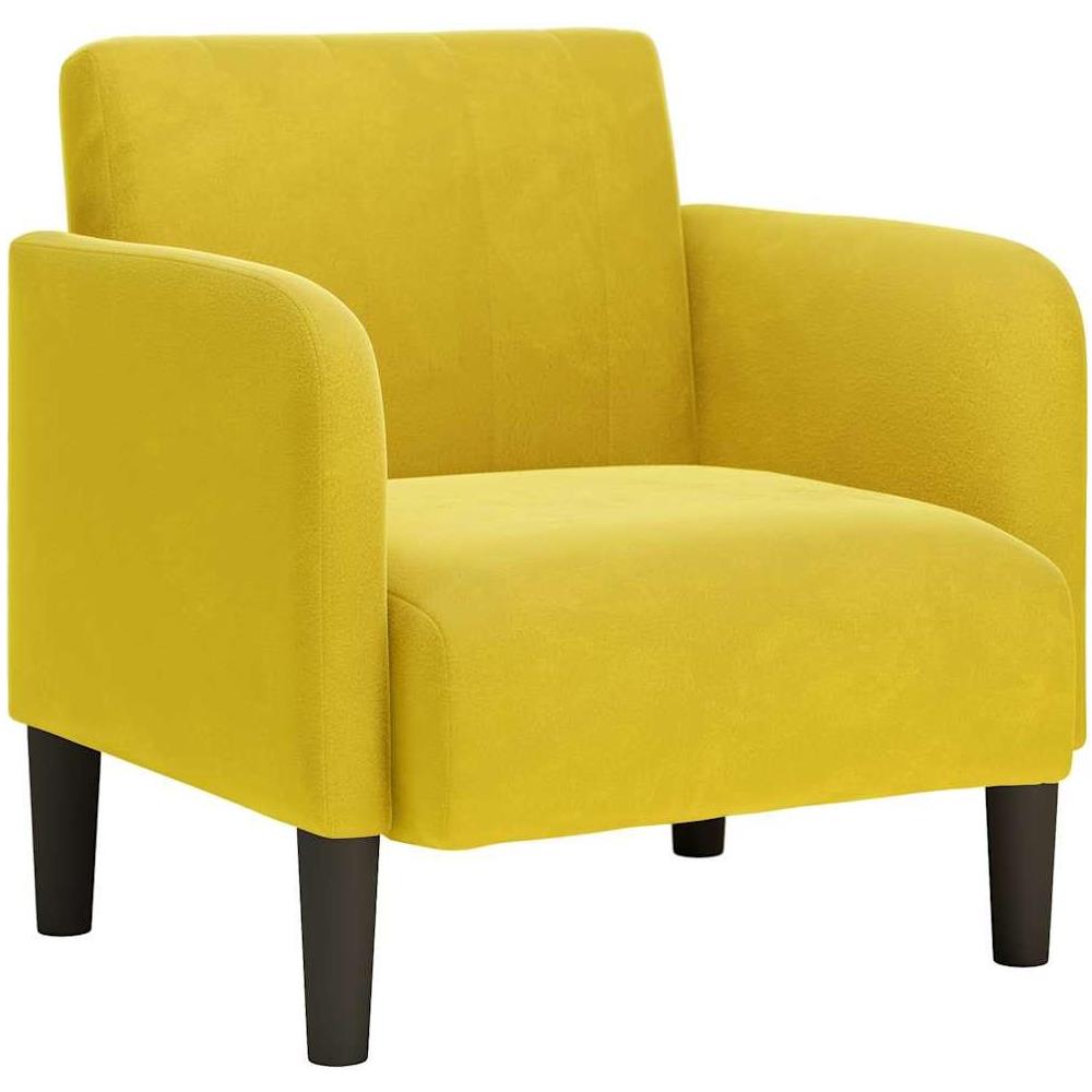 Divano Sedia con Braccioli Giallo 54 cm in Velluto - Foto 1