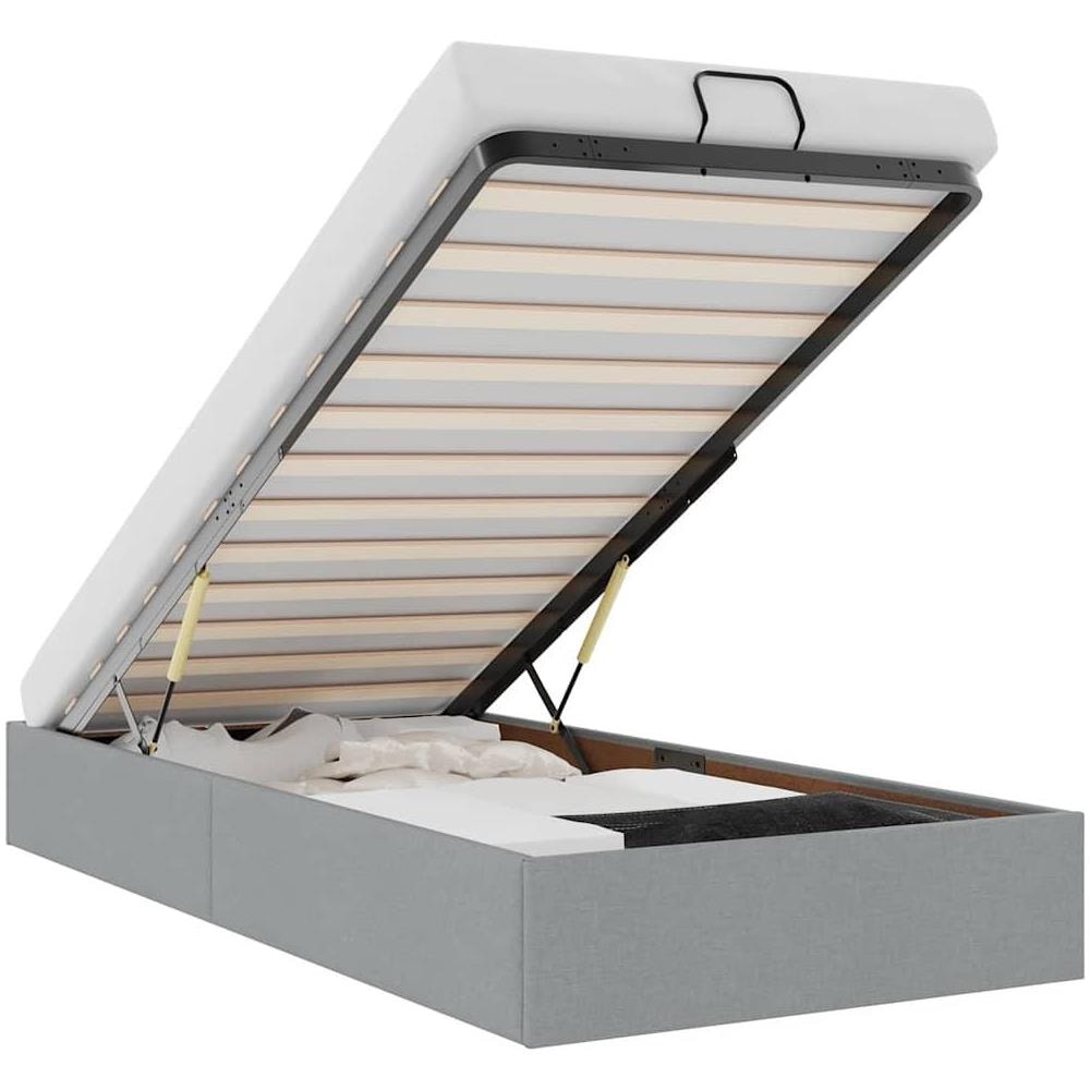 Struttura Letto Pouf senza Materasso 90x200 cm in Tessuto - Foto 1