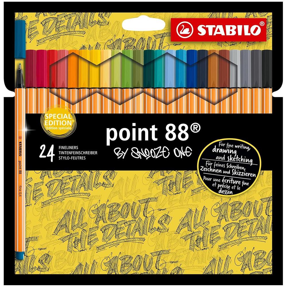 point 88 - Fineliner - Snooze One Edition - Astuccio da 24 - Colori assortiti - Foto 1
