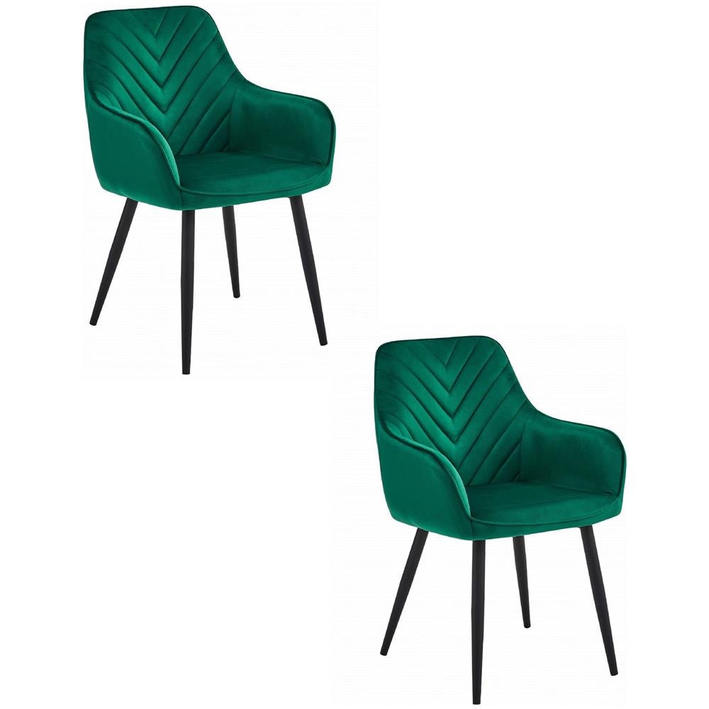 Sedia WAAV - Elegante velluto blu navy per soggiorno e cucina x 2 - Foto 1
