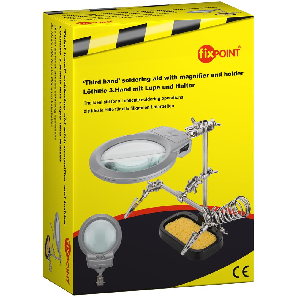 I-TOOL-SD-226 - Supporto Saldatura a Tre Bracci con Lente LED e Spugna - Foto 2