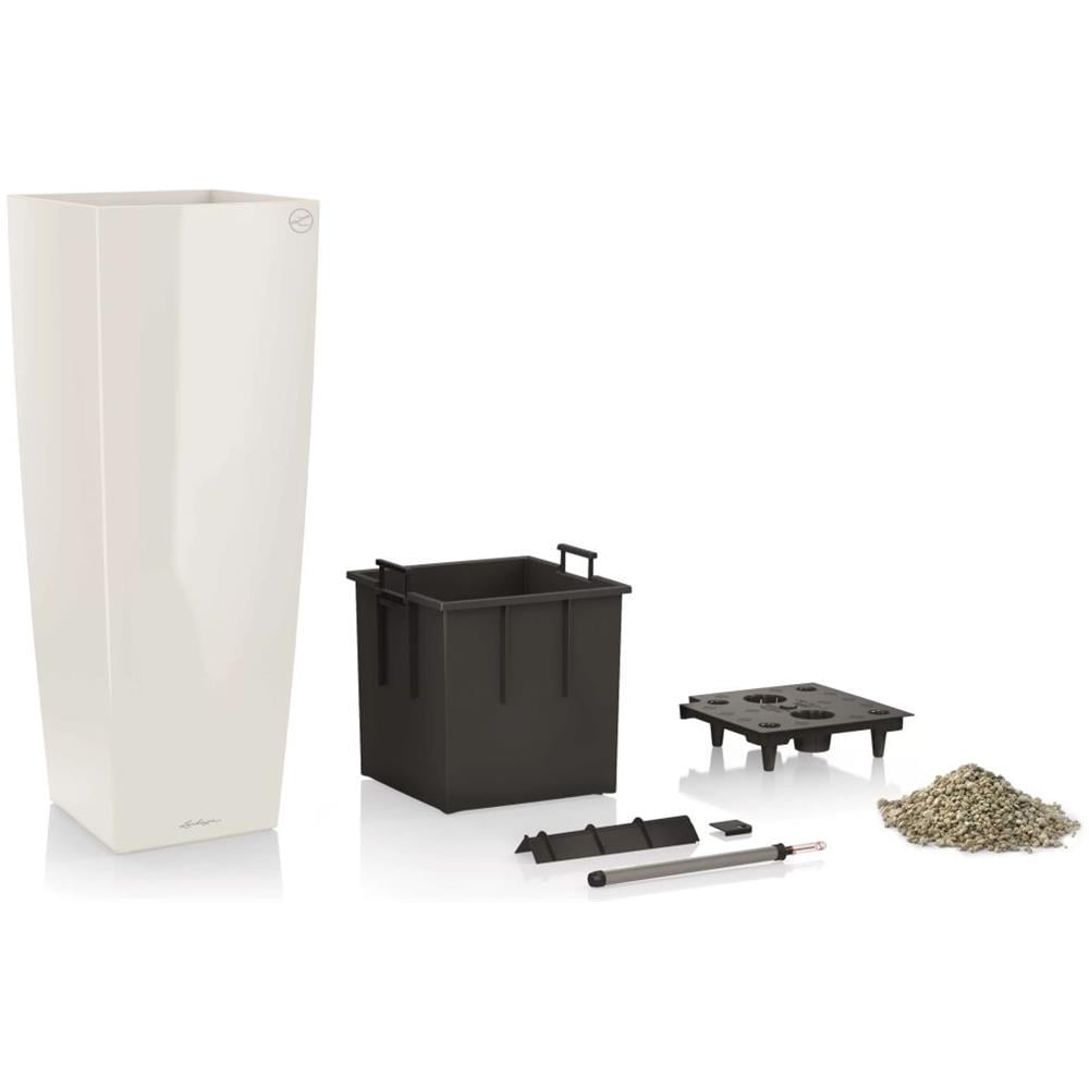 Fioriera Cubico Alto 40 ALL-IN-ONE Bianco Lucido 18191 - Foto 8