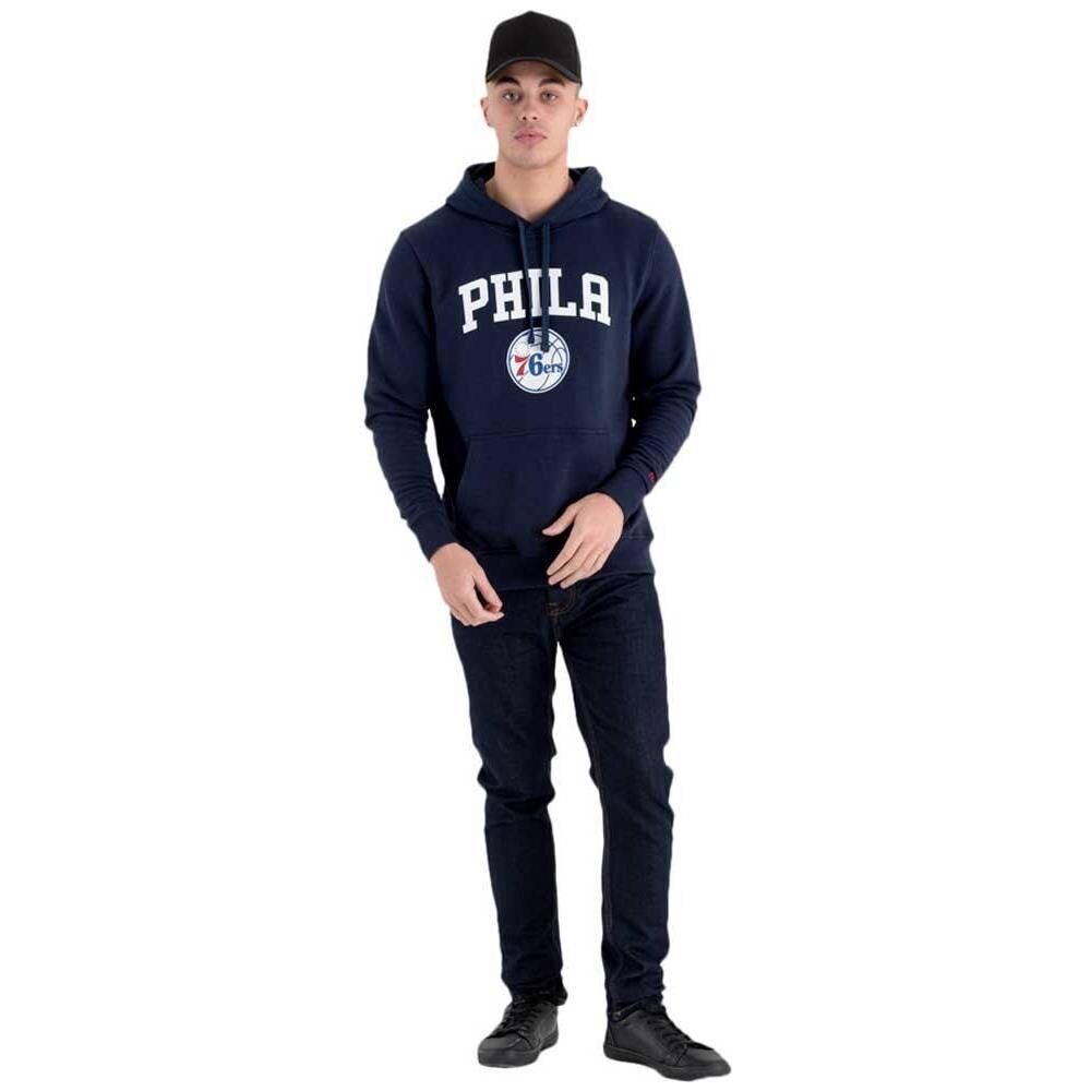 Felpe New Era Team Logo Po Hoody Philadelphia 76ers Abbigliamento Uomo L - Foto 3