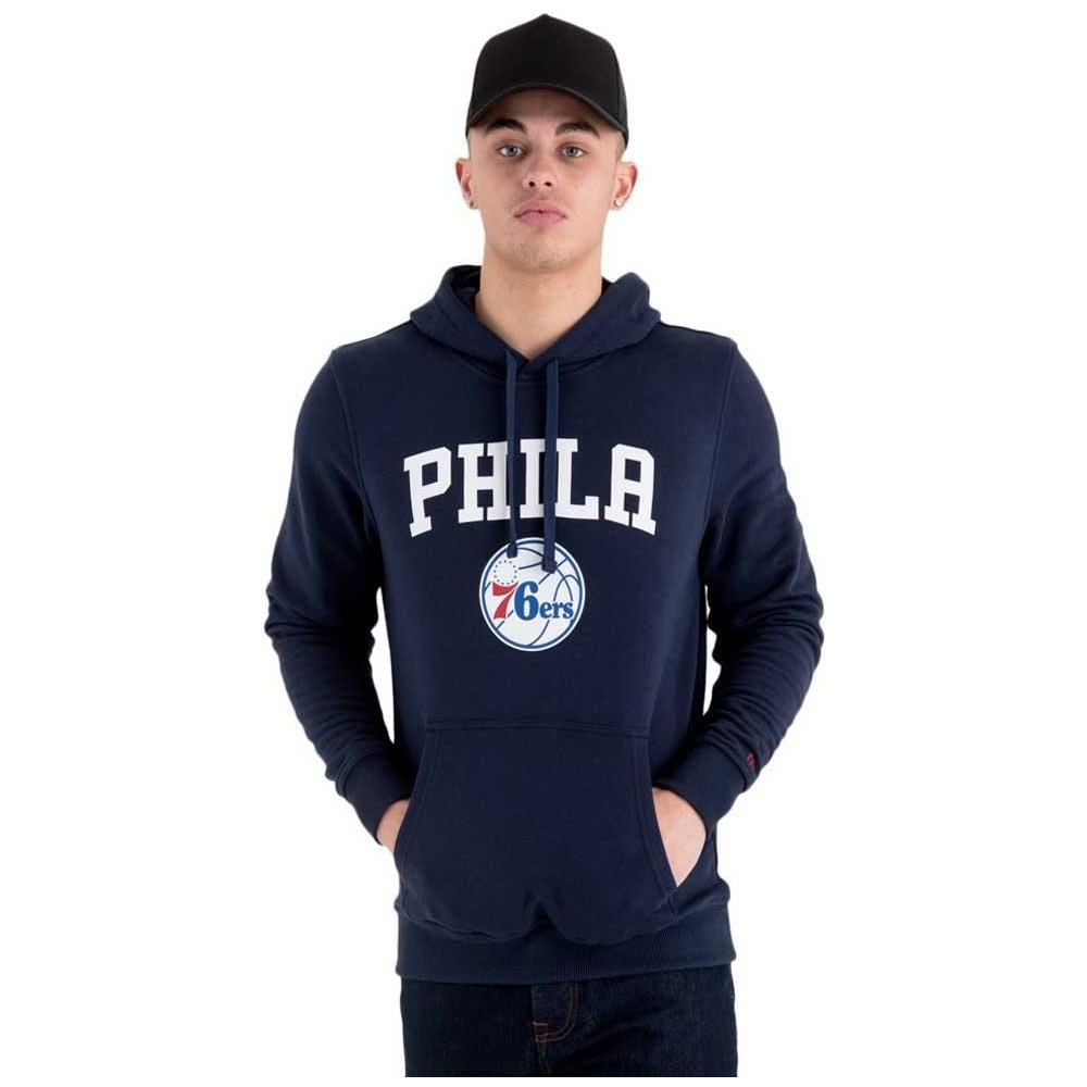 Felpe New Era Team Logo Po Hoody Philadelphia 76ers Abbigliamento Uomo L - Foto 1