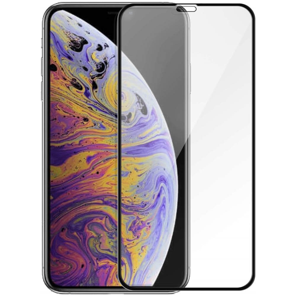 Pellicola Schermo Iphone Xs Max Vetro Temperato Smussato Trasparente Bordo Nero - Foto 1