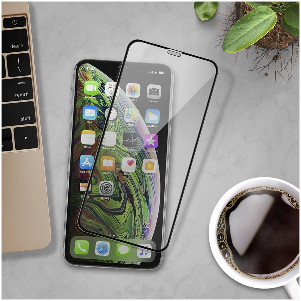 Pellicola Schermo Iphone Xs Max Vetro Temperato Smussato Trasparente Bordo Nero - Foto 2