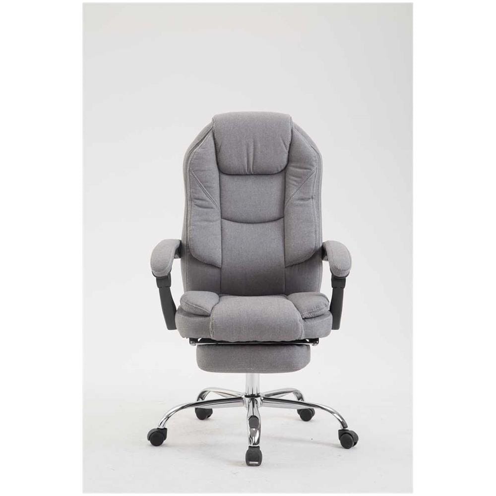 Poltrona Presidenziale Relax Castle - Sedia Ergonomica Imbottita con Poggiapiedi Estraibile I Poltrona Pc Regolabile e Reclinabile I Sedia Ufficio con Ruote, Carico Max 130 kg Grigio - Foto 2
